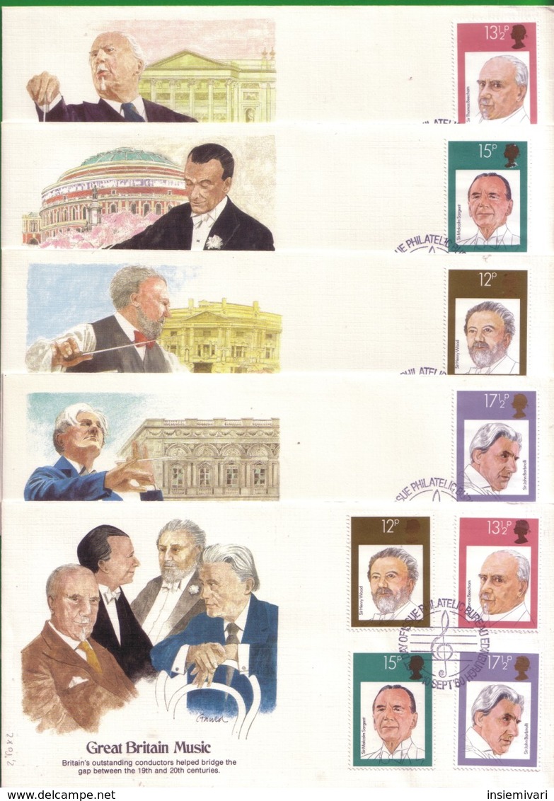 Lotto REGNO UNITO FDC.MUSICISTI 1980. - Non Classificati