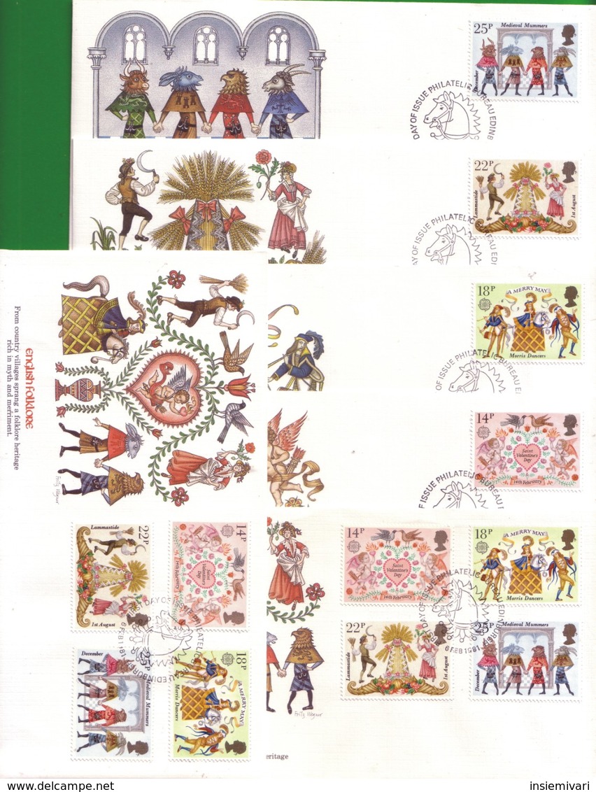 Lotto REGNO UNITO FDC.FOLKLORE 1981. - Ohne Zuordnung