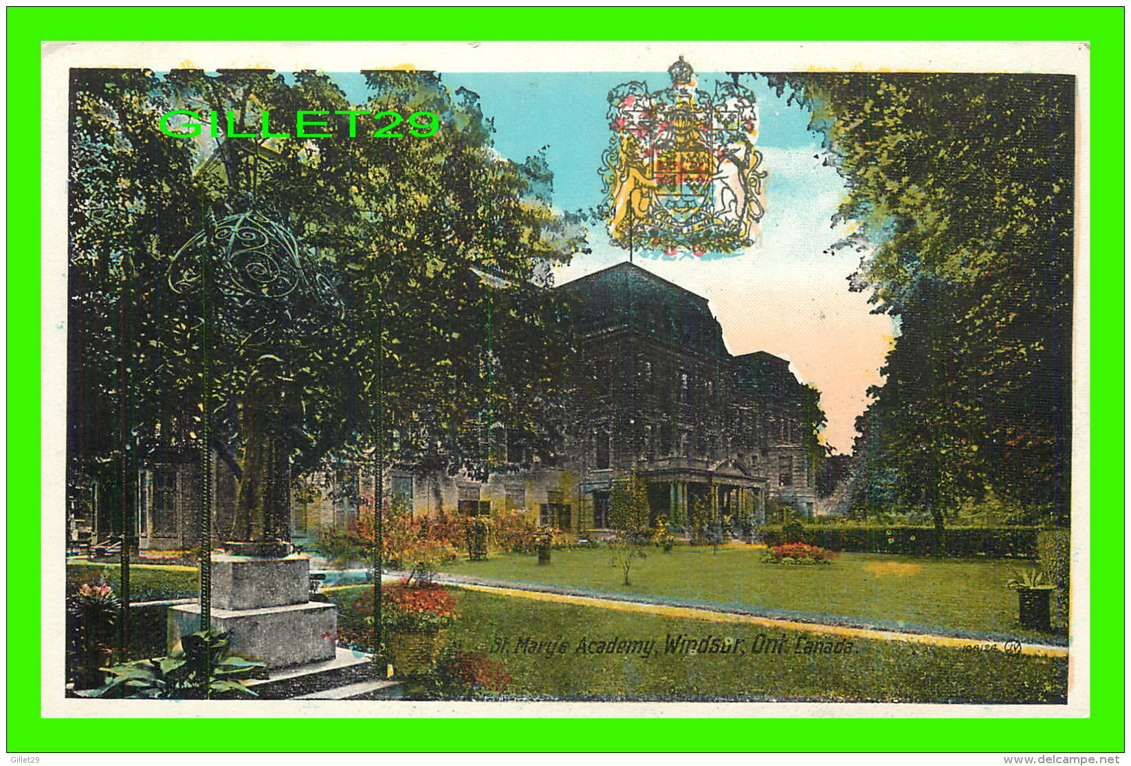 WINDSOR, ONTARIO - ST MARY'S ACADEMY -IN 1920 - THE VALENTINE &amp; SONS OUB - - Windsor