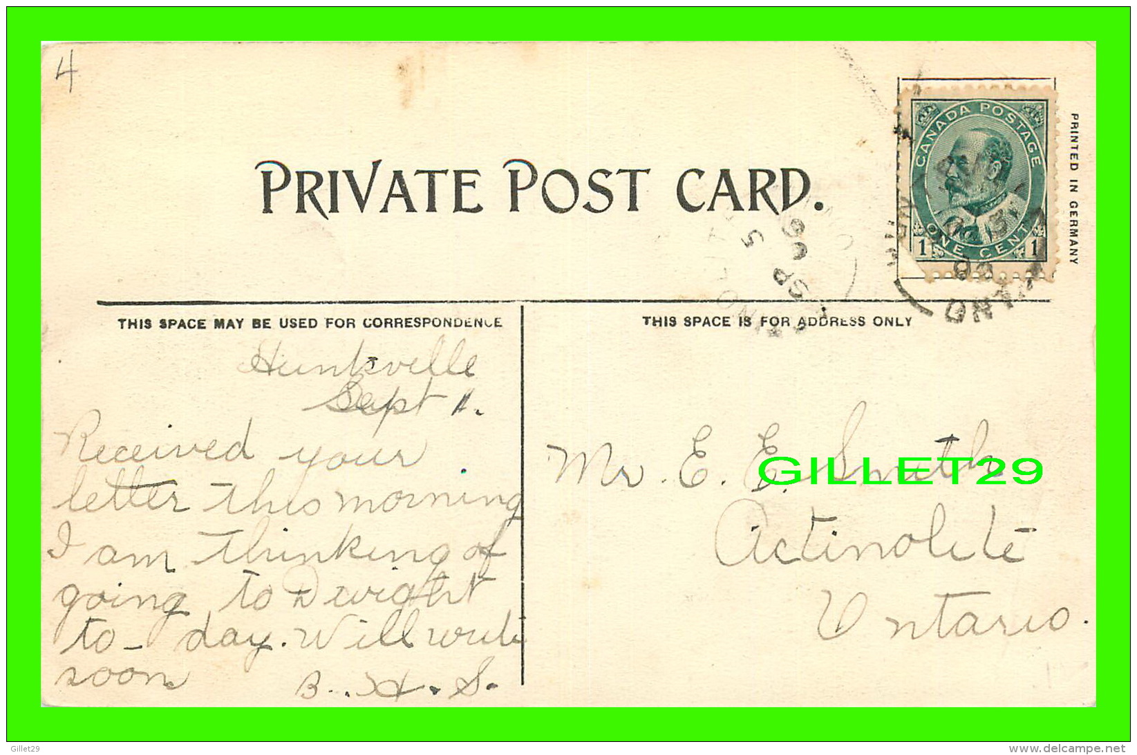 PICTON, ONTARIO - THE BAY SHORE - TRAVEL IN 1906 - - Other & Unclassified