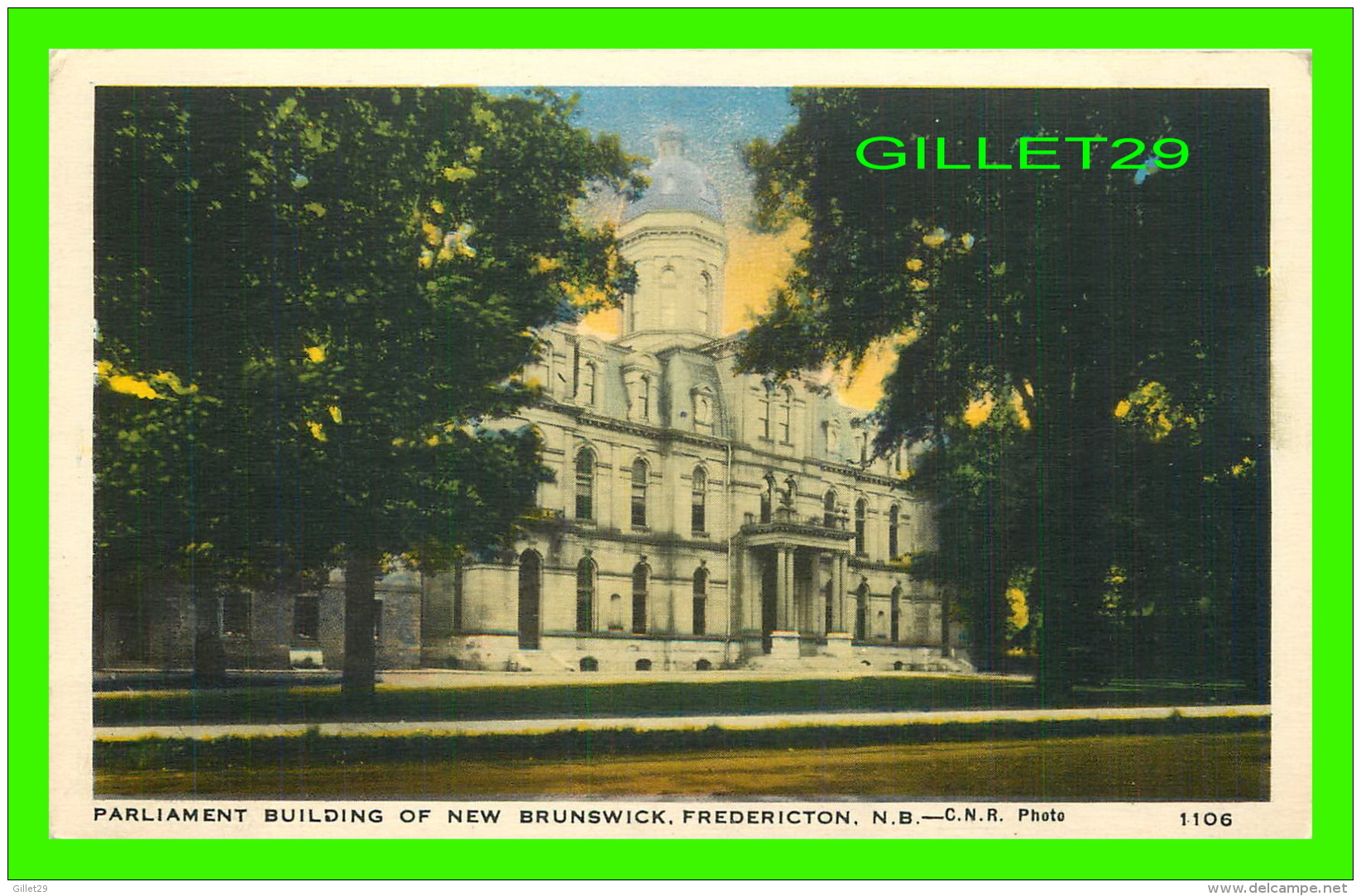 FREDERICTON, NEW BRUNSWICK - PARLIAMENT BUILDING OF NEW BRUNSWICK -C.L.C. - - Fredericton