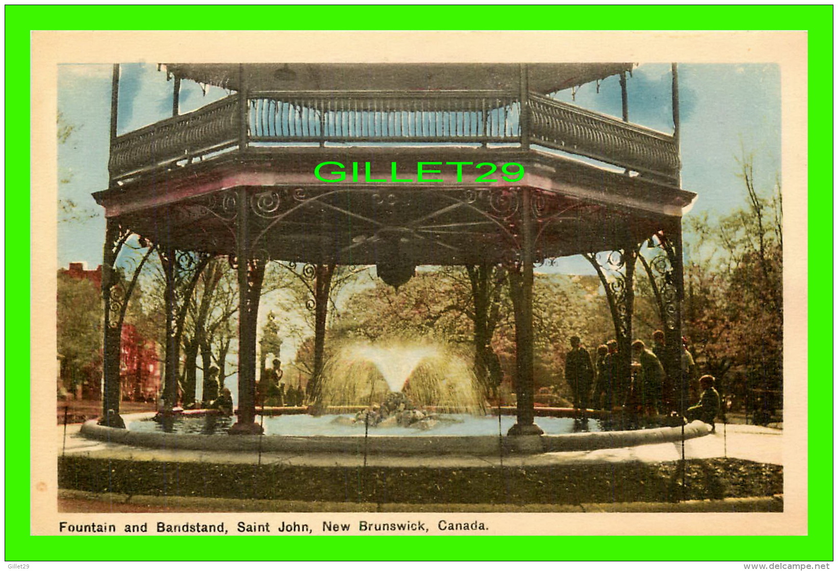 ST JOHN, NEW BRUNSWICK - FOUNTAIN AND BANDSTAND - ANIMATED - PECO - - St. John