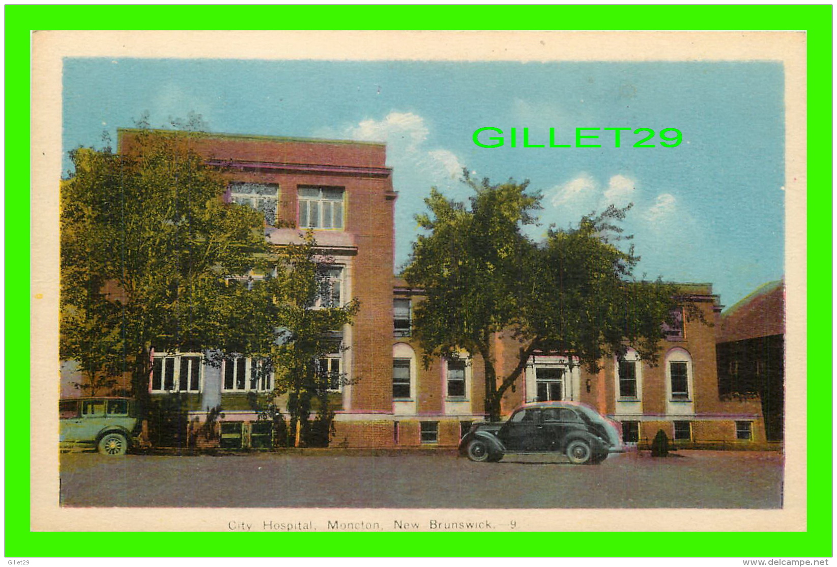 MONCTON, NEW BRUNSWICK - CITY HOSPITAL - ANIMATED WITH OLD CARS - PECO - - Autres & Non Classés