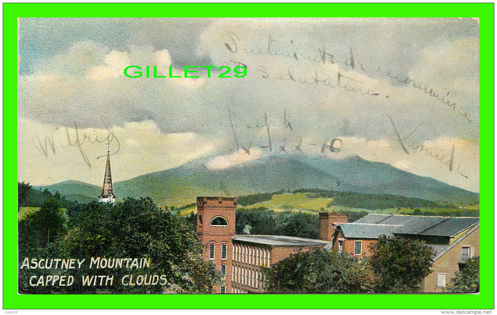 ASCUTNEY MOUNTAIN, VT - CAPPED WITH CLOUDS - TRAVEL  - - Autres & Non Classés