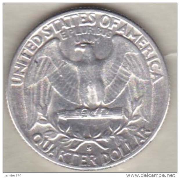 Etats-Unis . Quarter Dollar 1953 S  San Francisco Washington  . Argent - 1932-1998: Washington