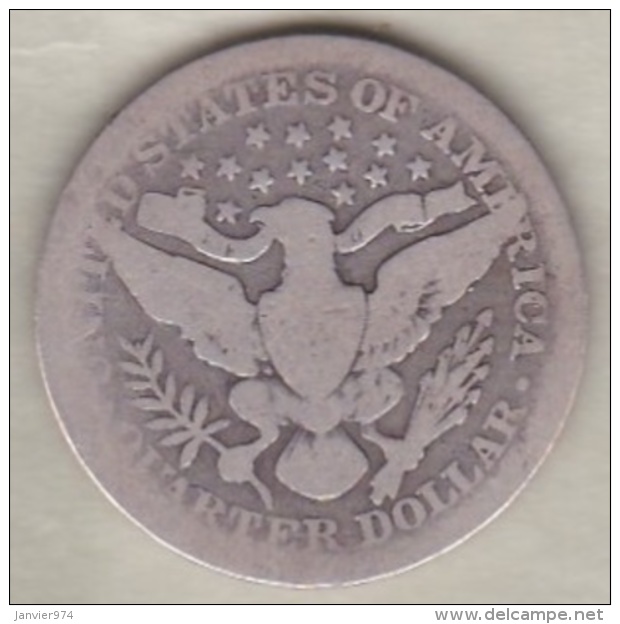 Etats-Unis . Quarter Dollar 1904 .  Barber . Argent - 1892-1916: Barber