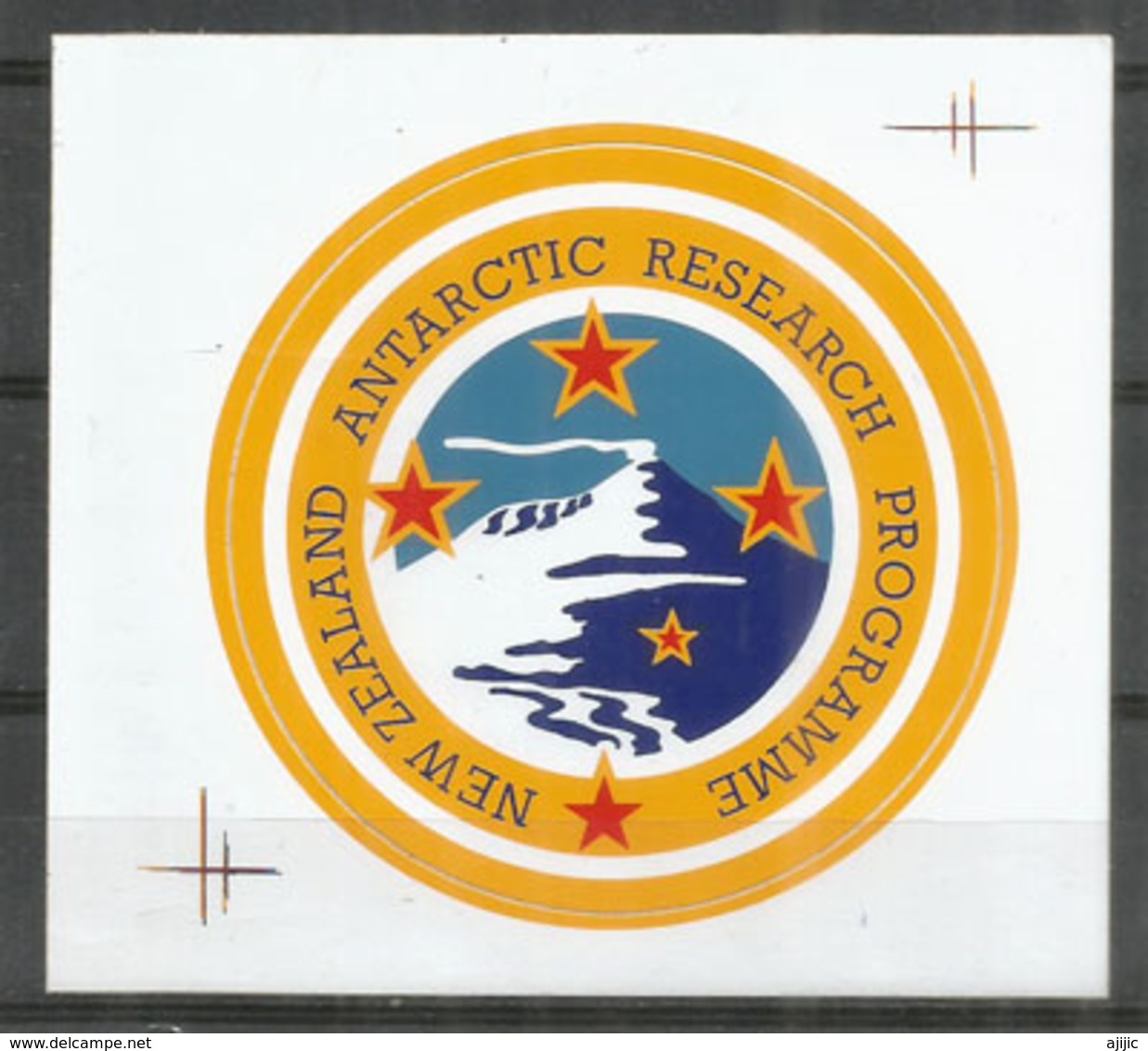 NEW ZEALAND ANTARCTIC RESEARCH PROGRAMME. Volcan Erebus.   Autocollant - Sticker - Expéditions Antarctiques