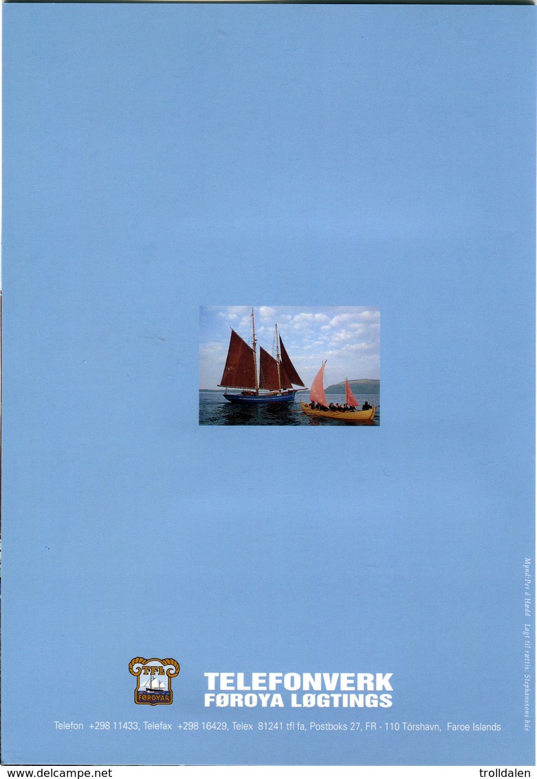 Faroe Island Cards In Folder,  Boats , OD11 , OD12 - Islas Faroe