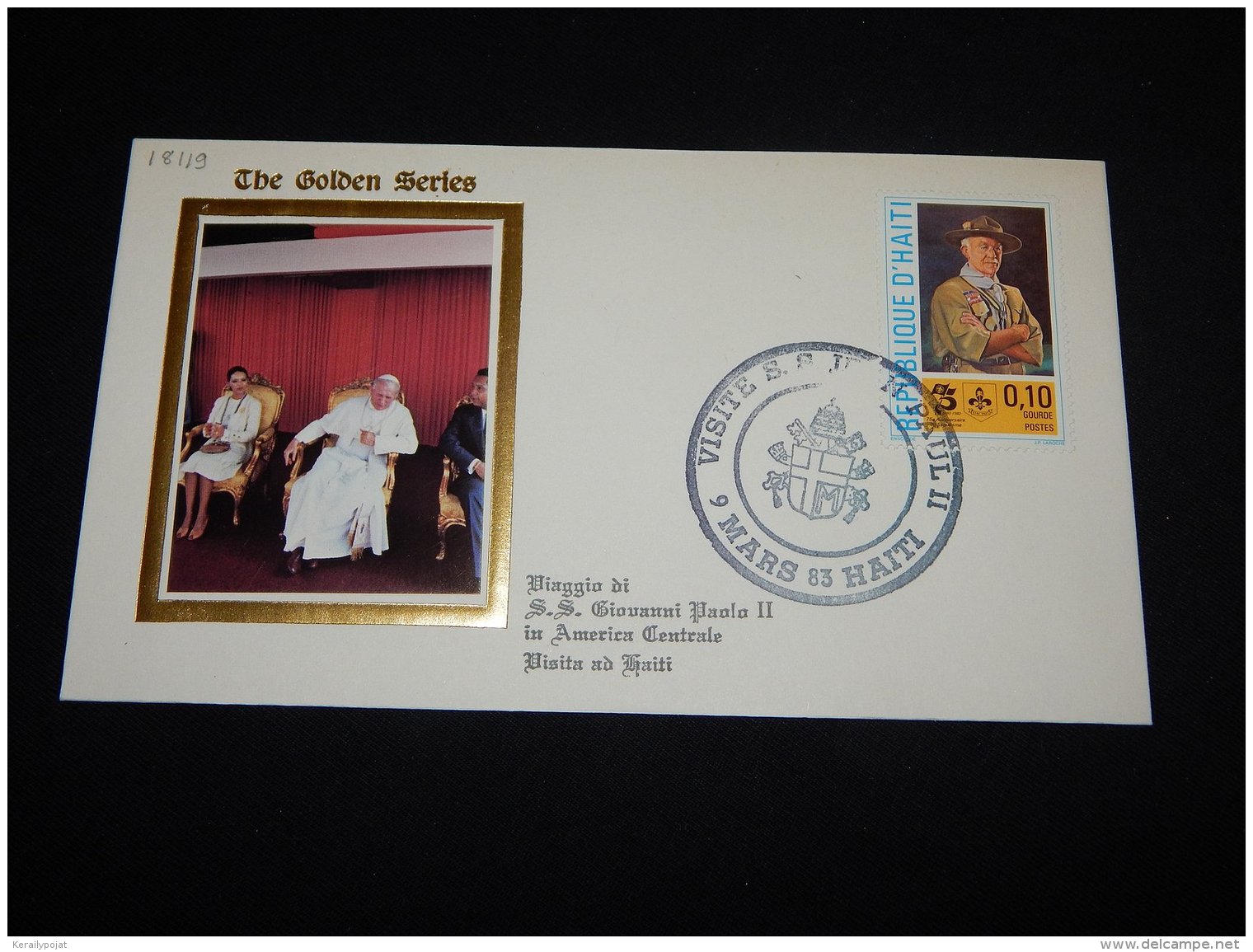 Haiti Pope Visit Golden Series 1983 In Haiti Cover__(L-18119) - Papes