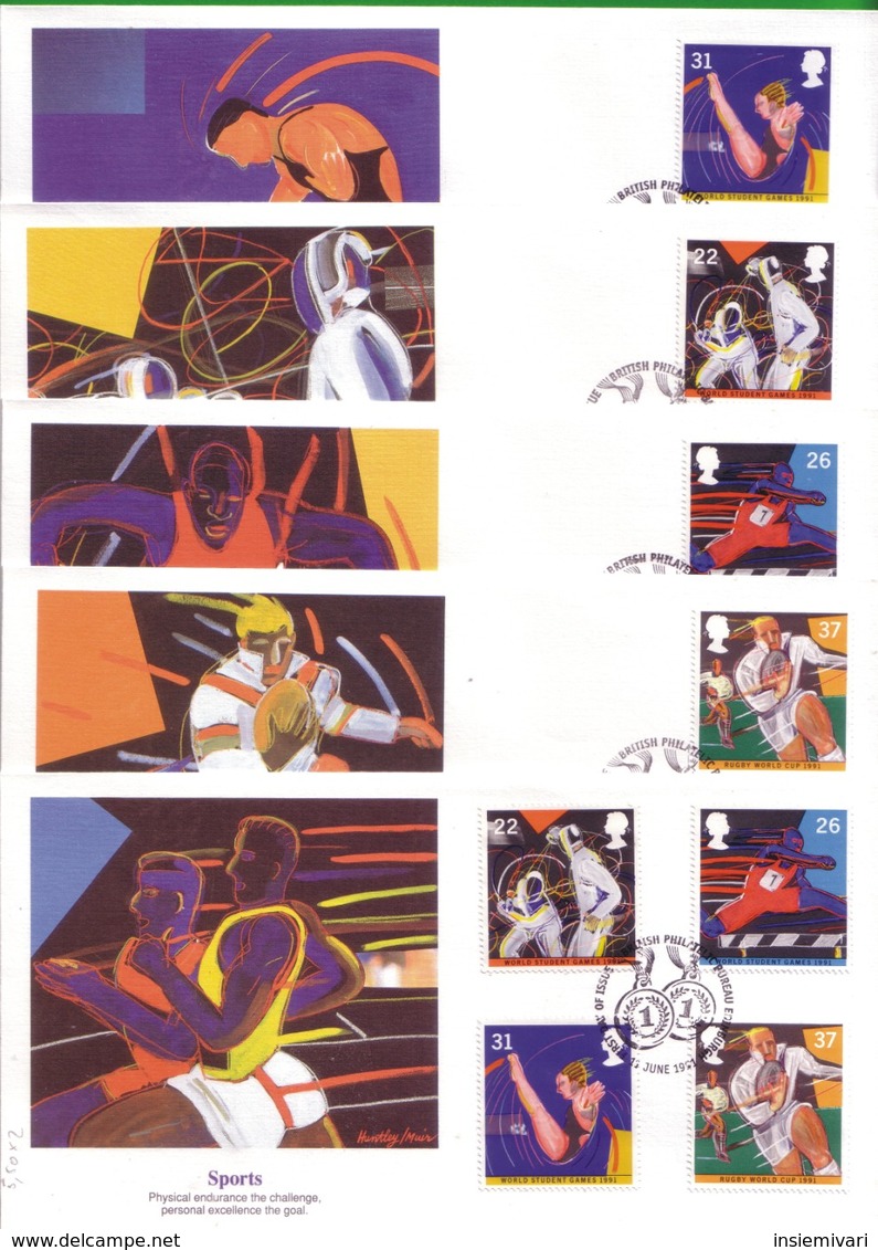 Lotto REGNO UNITO FDC.SPORTS 1991. - Unclassified