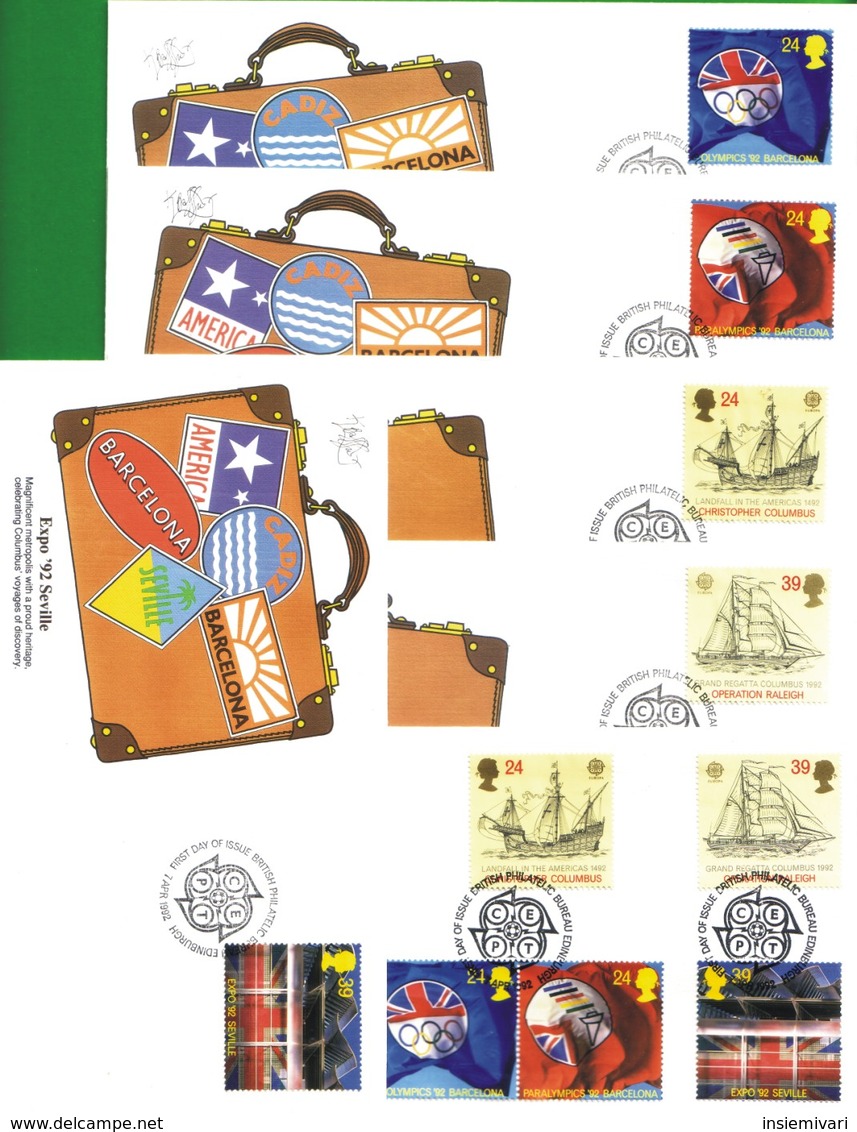 E+Lotto REGNO UNITO FDC.VARIE 1992. - Unclassified