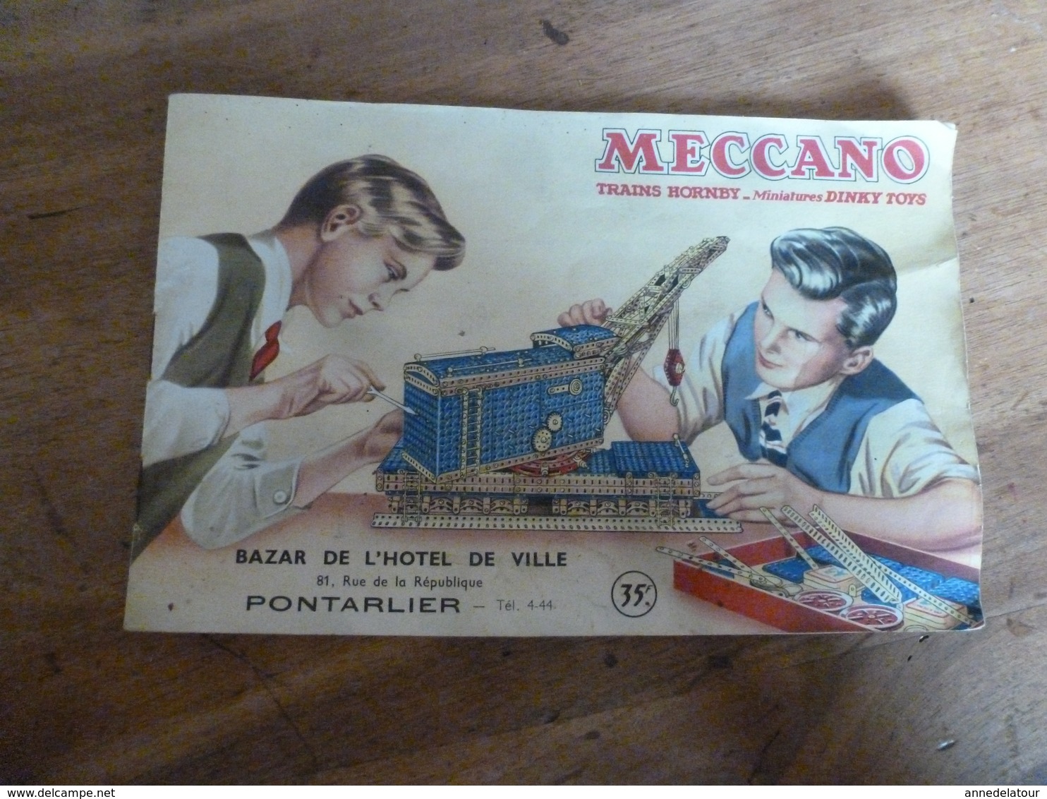 Catalogue  MECCANO- Trains Horby- Dinky Toys , Origine Du BAZAR DE L'HOTEL DE VILLE De Pontarlier - Meccano