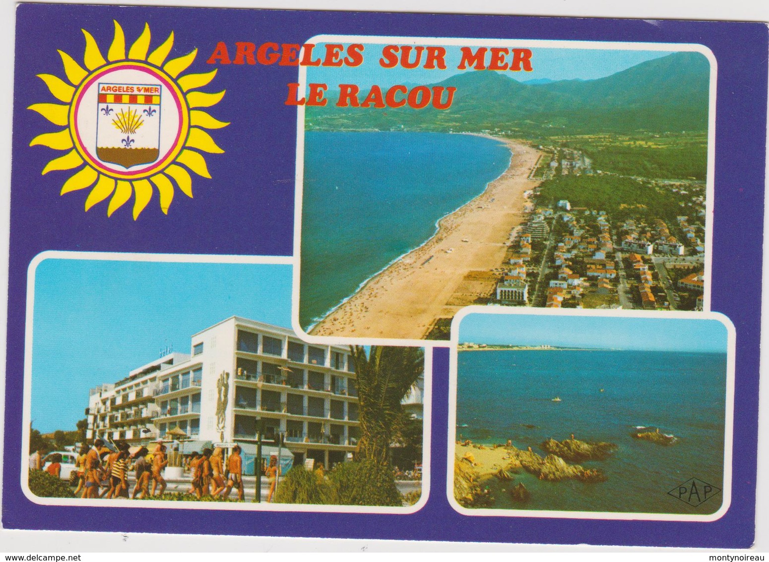 Pyrénées  Orientales :  ARGELES  Sur  MER  :vues  Racou , 1985 - Argeles Sur Mer