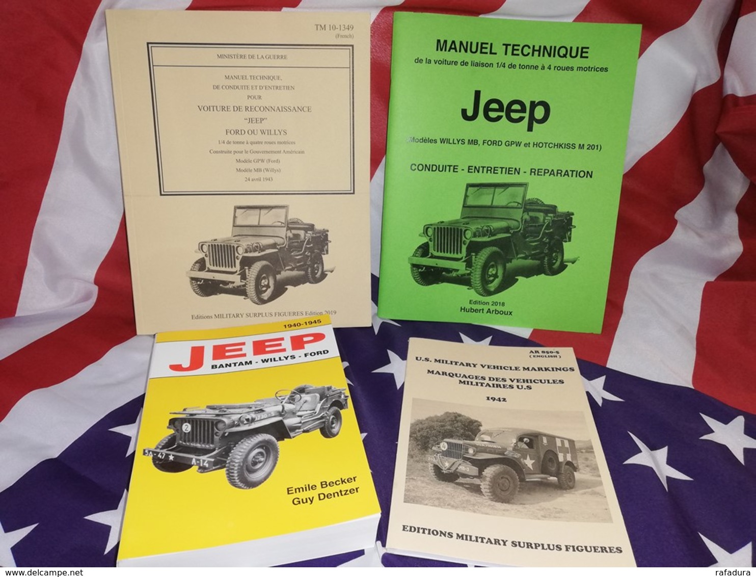 PROMO LIVRES Jeep Willys  4 Ouvrages Indispensables BECKER MB GPW HOTCHKISS M201 - Véhicules