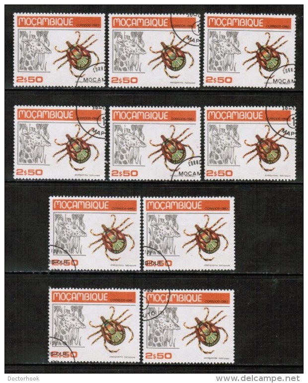MOZAMBIQUE  Scott # 676 USED WHOLESALE LOT OF 10 (WH-151) - Vrac (max 999 Timbres)