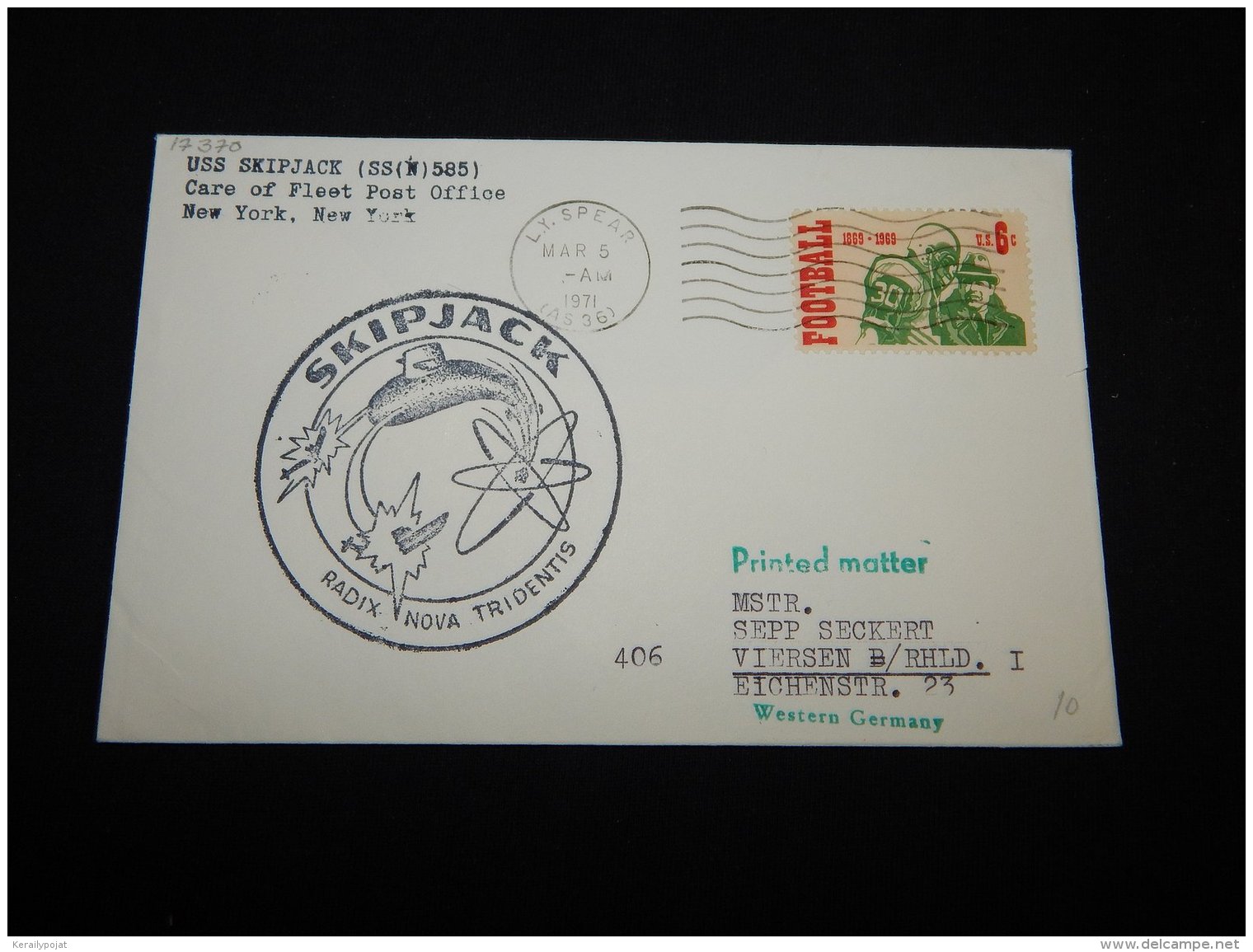 USA 1971 USS Skipjack Cover__(L-17370) - Lettres & Documents