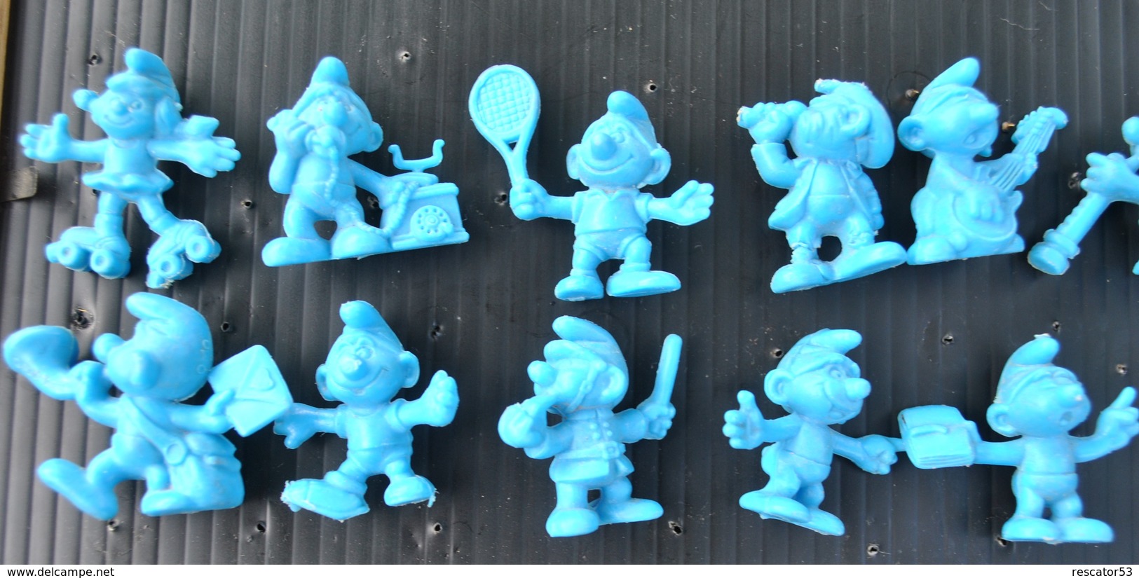 Rare 14 Figurines Schtroumpfs Offert Par La Lessive OMO Années 70 - Schtroumpfs