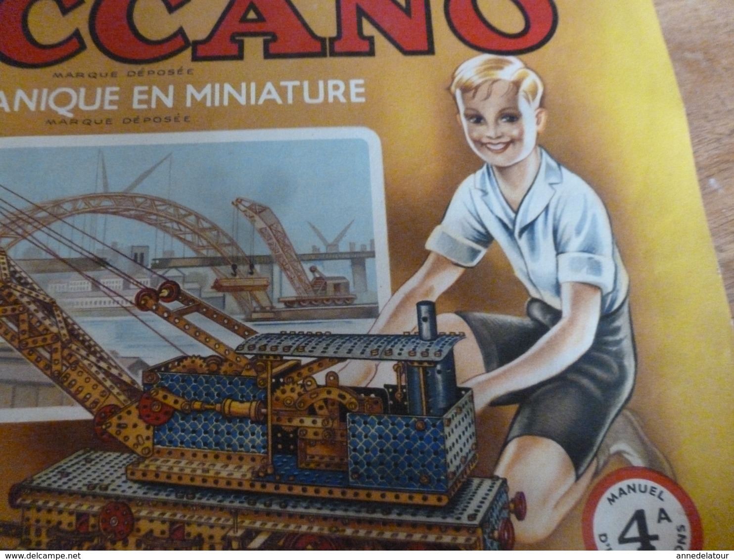 Manuel D'Instruction  MECCANO N° 4A- Avec Modèles De Constructions (24 Pages Compris Couverture) - Meccano