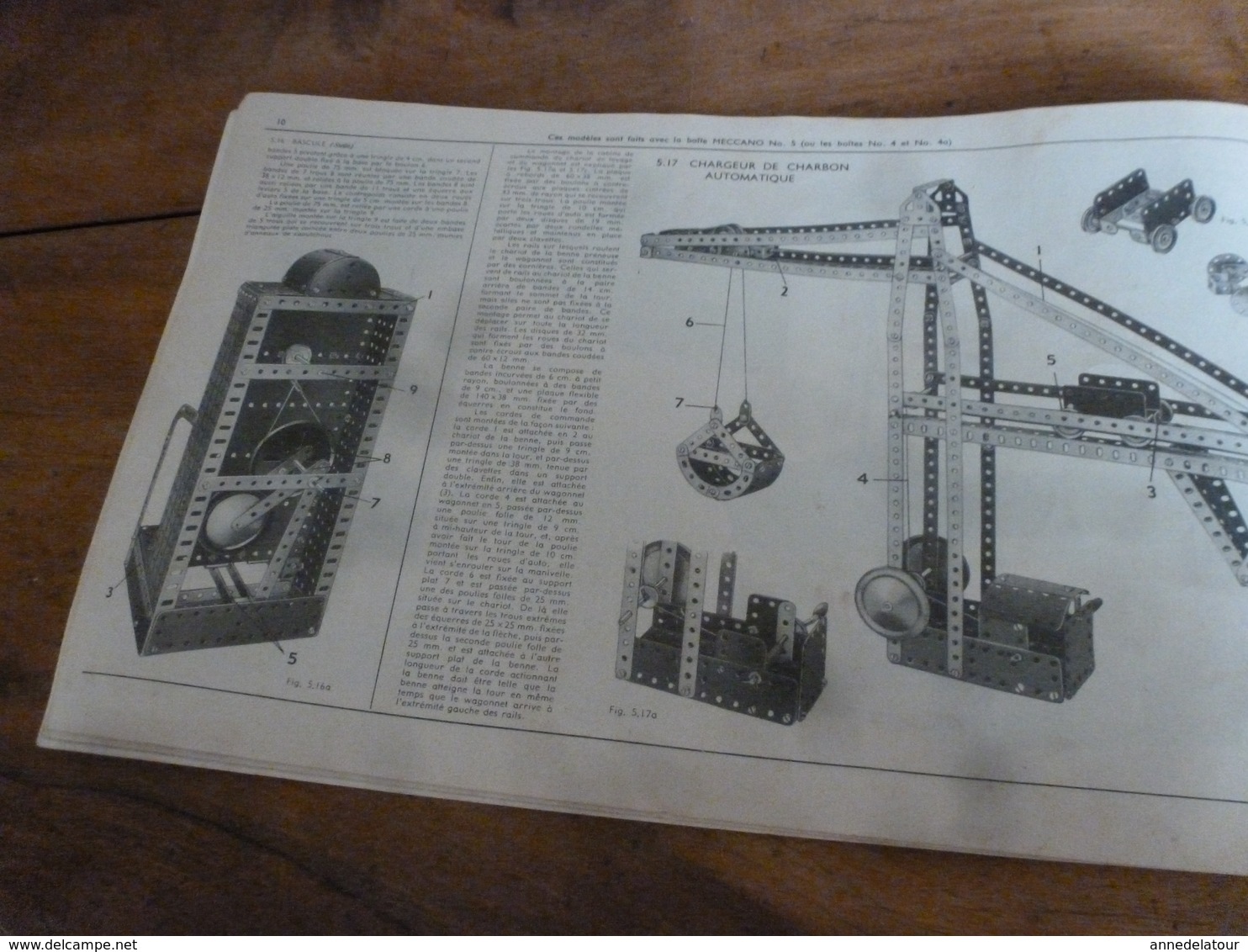 Manuel d'Instruction  MECCANO n° 4A- avec modèles de constructions (24 pages compris couverture)