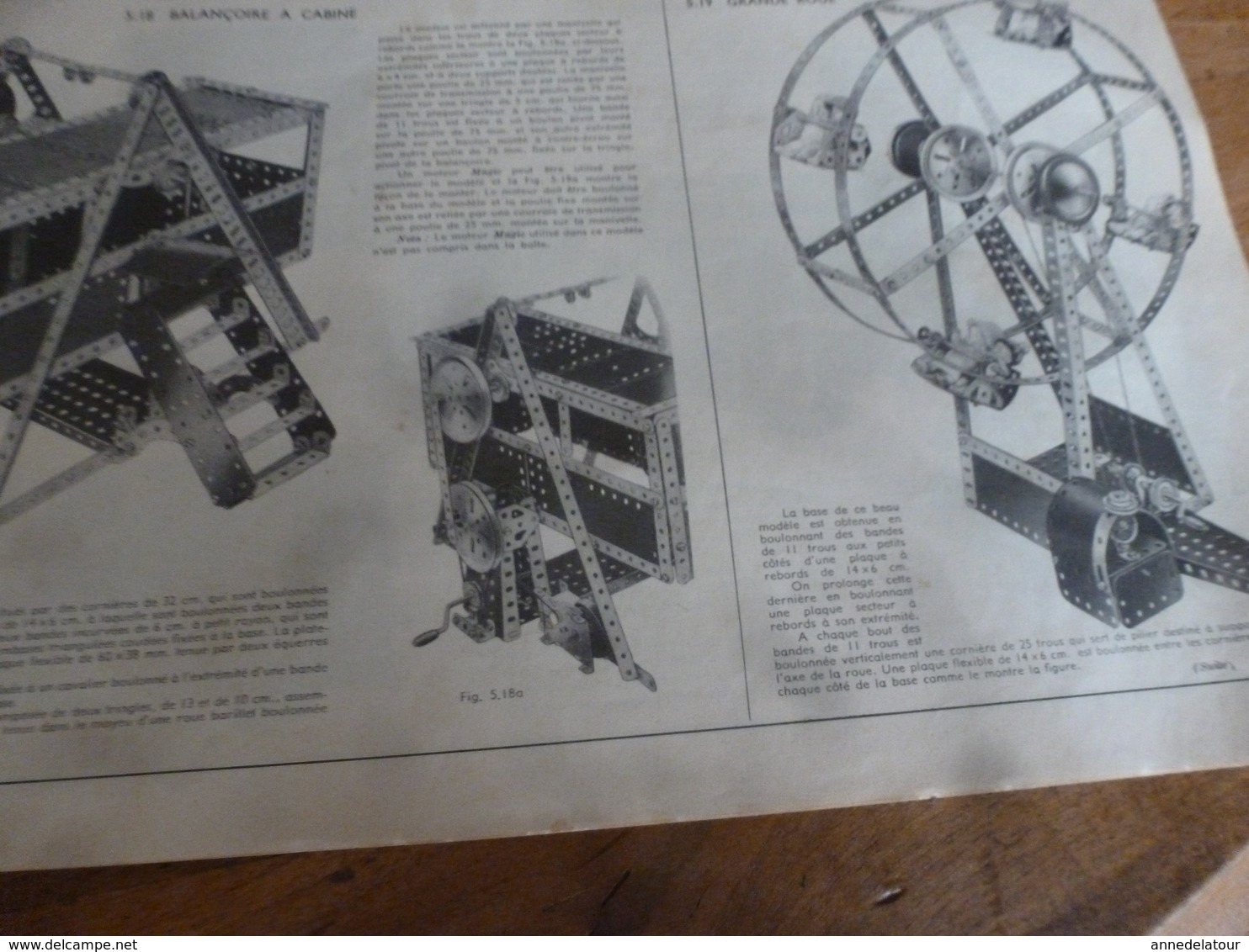 Manuel d'Instruction  MECCANO n° 4A- avec modèles de constructions (24 pages compris couverture)