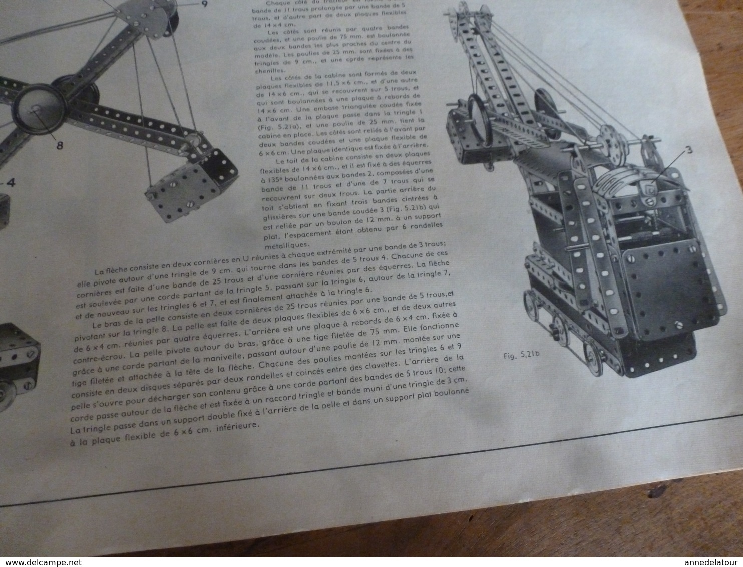 Manuel d'Instruction  MECCANO n° 4A- avec modèles de constructions (24 pages compris couverture)