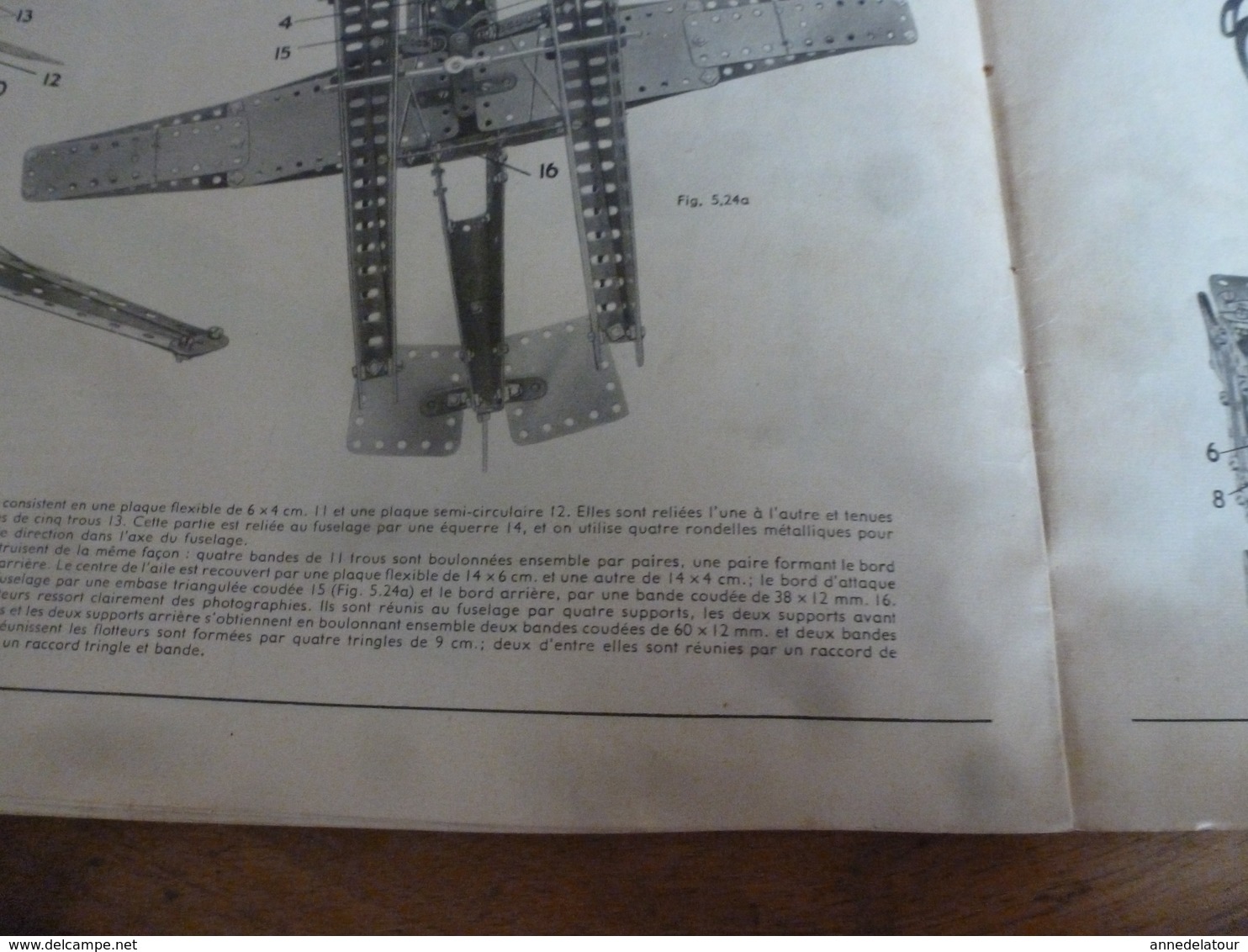 Manuel d'Instruction  MECCANO n° 4A- avec modèles de constructions (24 pages compris couverture)