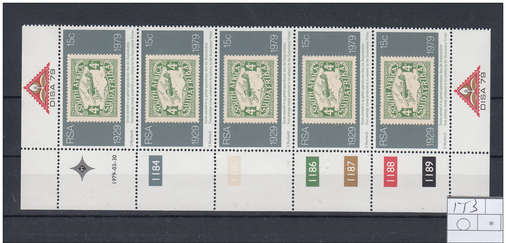 RSA Michel Cat.No. Mnh/** 553 Control Bloc - Unused Stamps