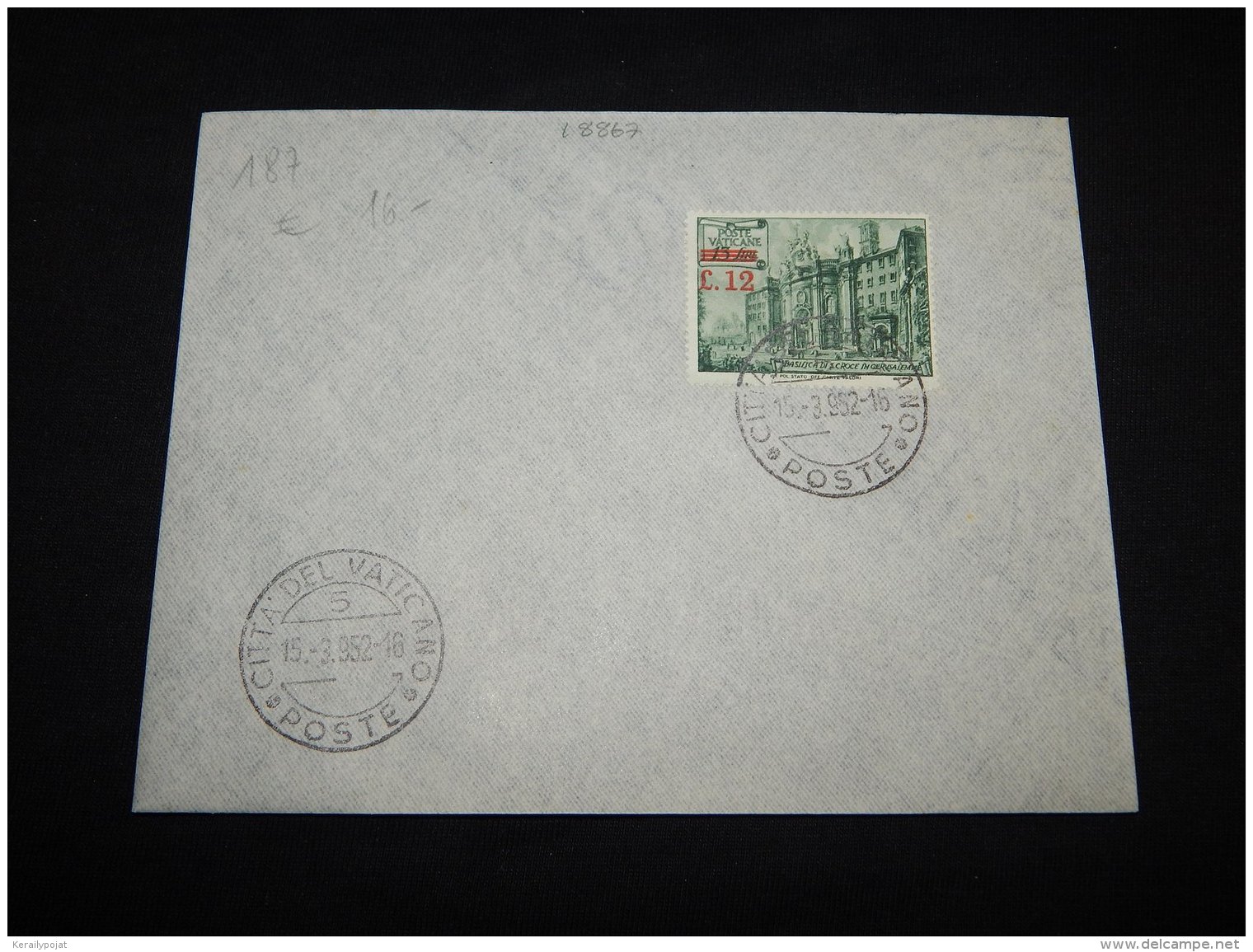 Vatican 1952 Basilicas FDC__(L-18867) - FDC