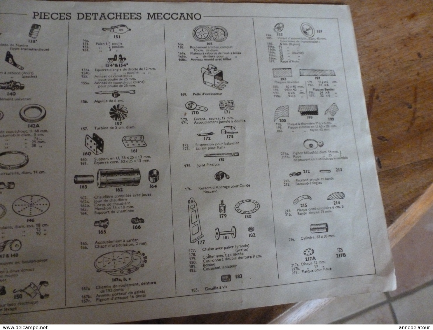 Manuel d'Instruction  MECCANO n° 1 - avec modèles de constructions (20 pages compris couverture)