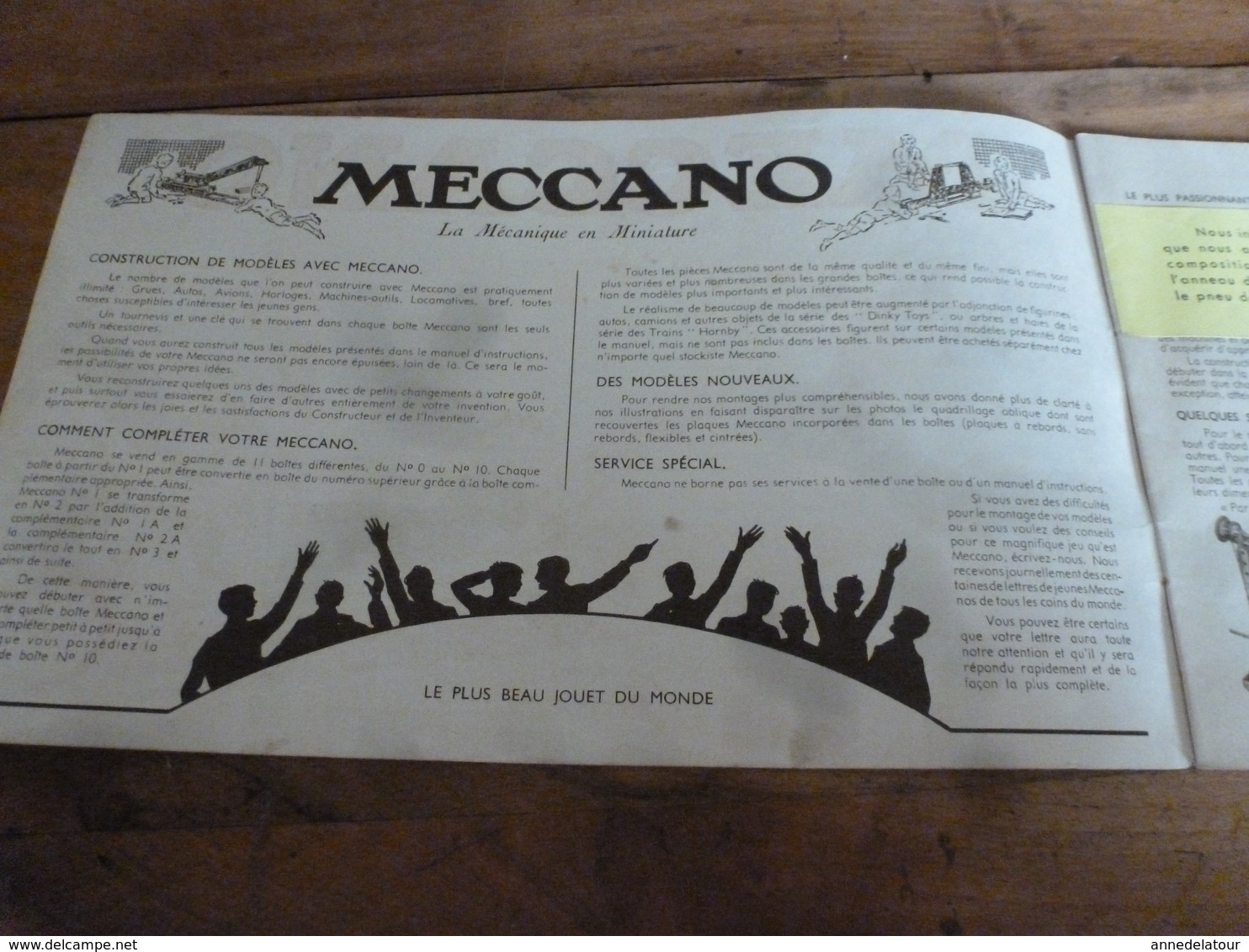 Manuel D'Instructions  MECCANO N° 2 - Avec Modèles De Constructions (28 Pages Compris Couverture) - Meccano
