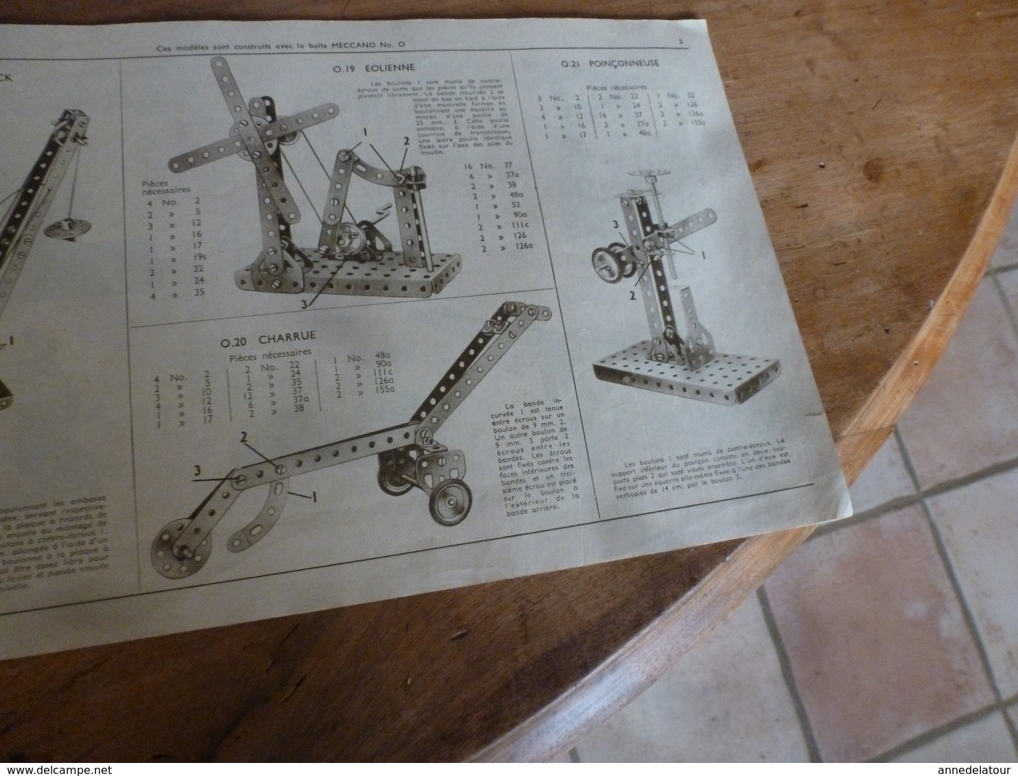 Manuel d'Instructions  MECCANO n° 2 - avec modèles de constructions (28 pages compris couverture)