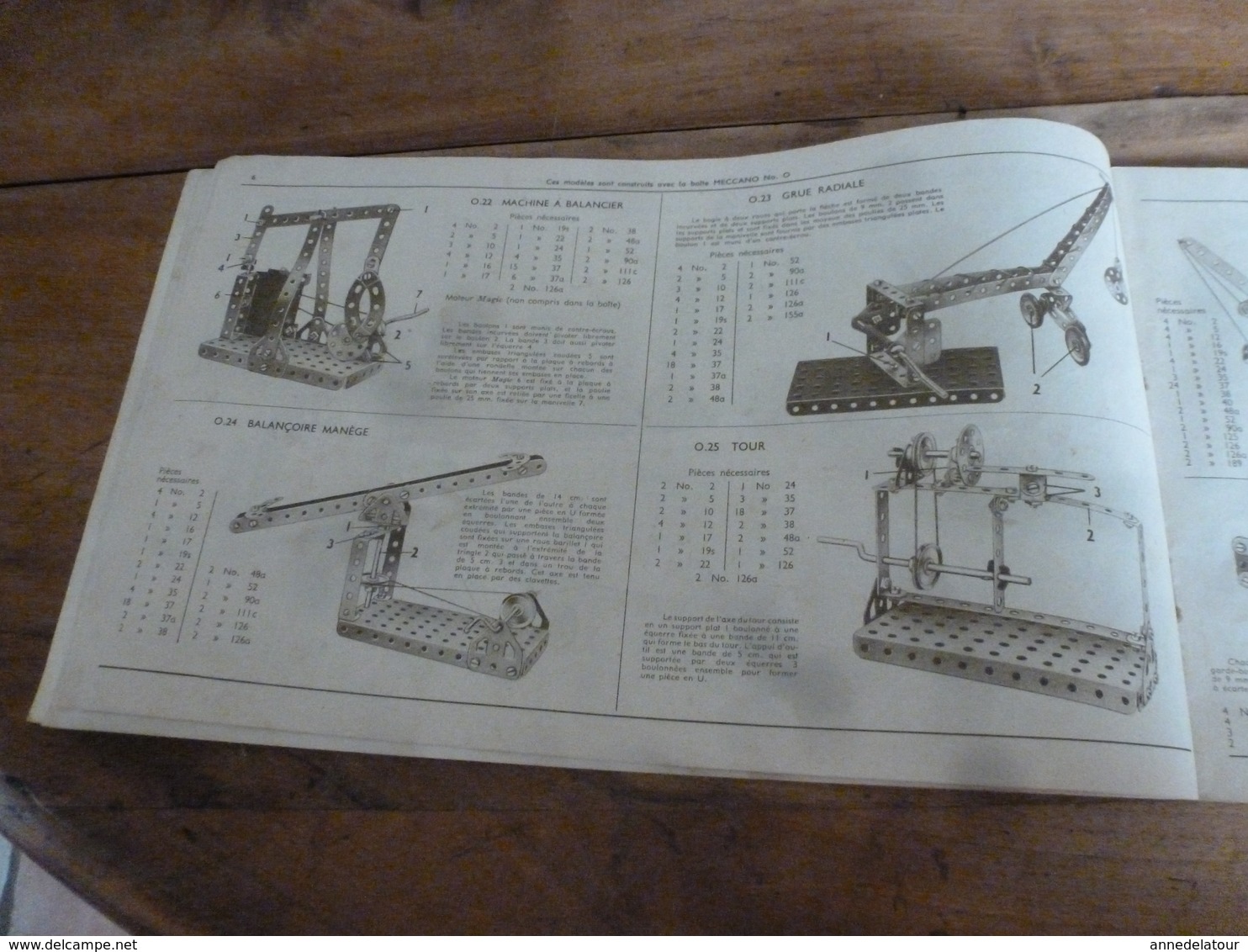 Manuel d'Instructions  MECCANO n° 2 - avec modèles de constructions (28 pages compris couverture)