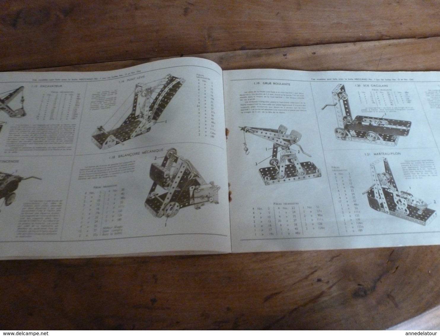 Manuel d'Instructions  MECCANO n° 2 - avec modèles de constructions (28 pages compris couverture)