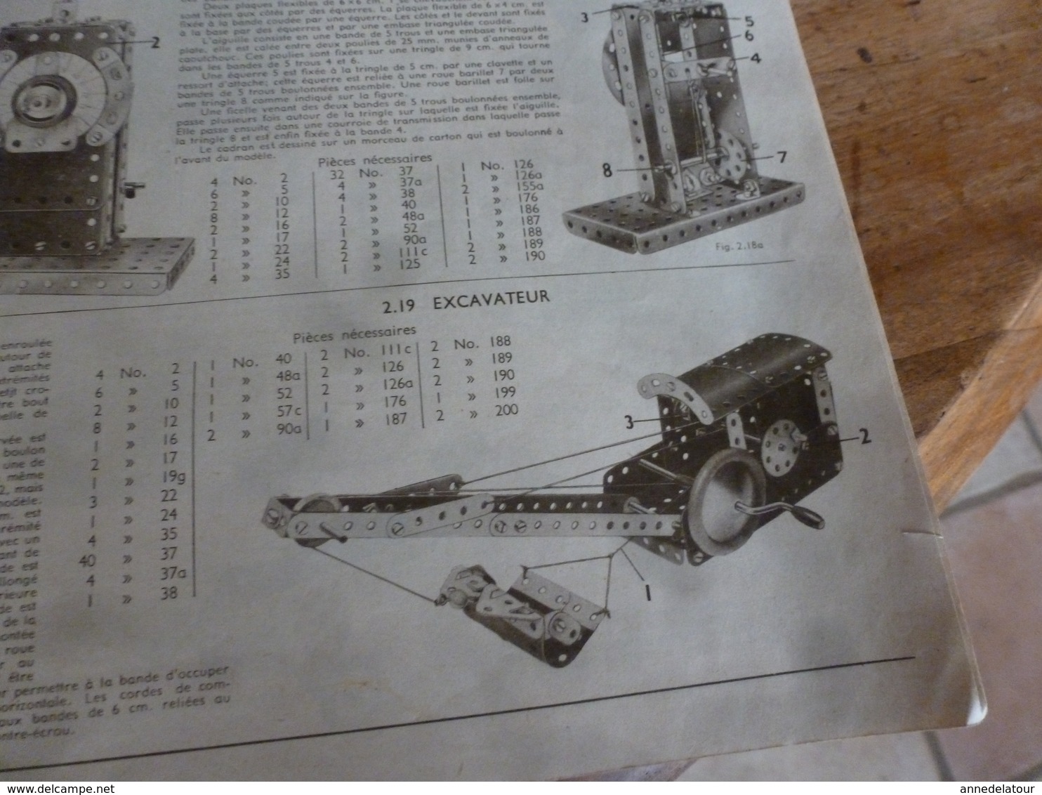 Manuel d'Instructions  MECCANO n° 2 - avec modèles de constructions (28 pages compris couverture)