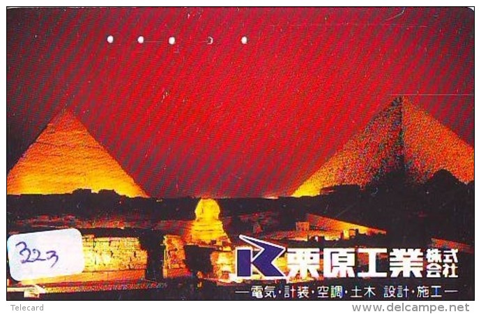 Télécarte Japon Egypte (323) SPHINX * PYRAMIDE * TELEFONKARTE EGYPT Related - Ägypten Phonecard Japan * - Paysages