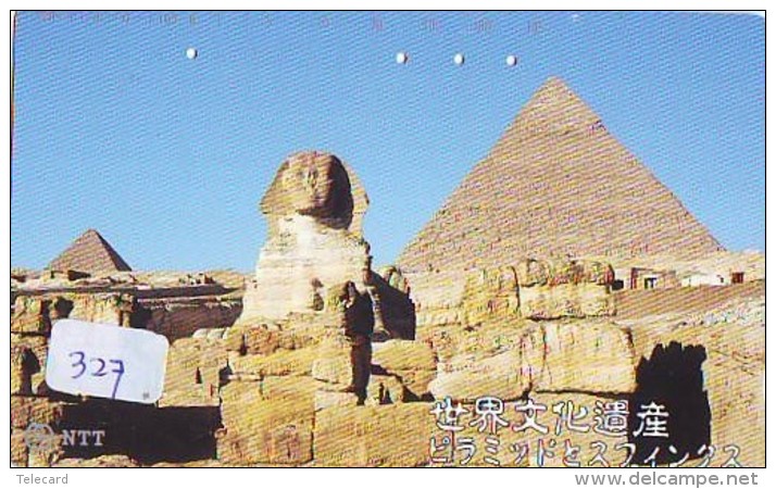 Télécarte Japon Egypte (327) SPHINX * PYRAMIDE * TELEFONKARTE EGYPT Related *  Ägypten Phonecard Japan * - Paysages