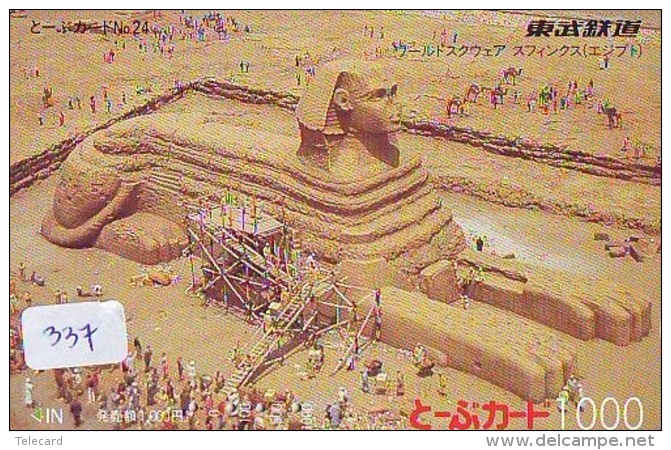 Carte Prépayée  Japon * Egypte (337) SPHINX * PYRAMIDE * KARTE EGYPT Related * Ägypten PREPAID CARD Japan - Landscapes