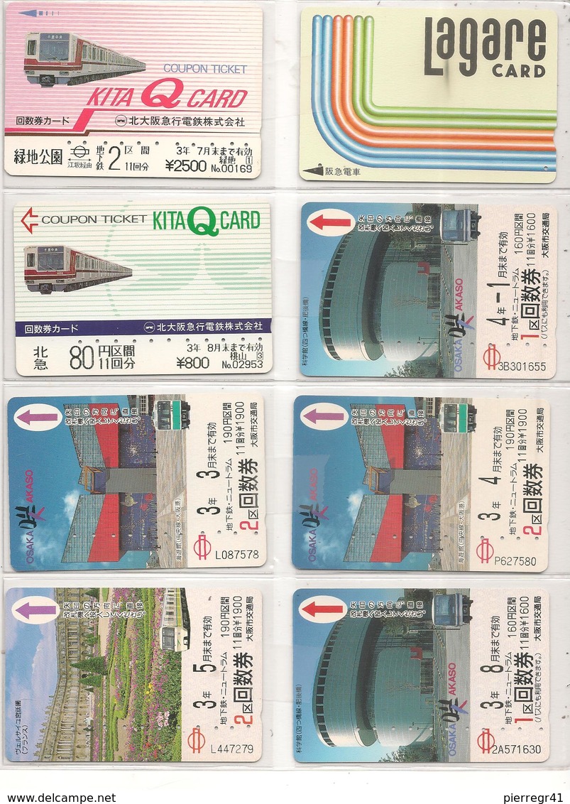 15-TICKETS-TRAIN- Vers 1990-JAPON- MAGNETIQUE-DIVERS-Plastic Fin-TBE - Europe