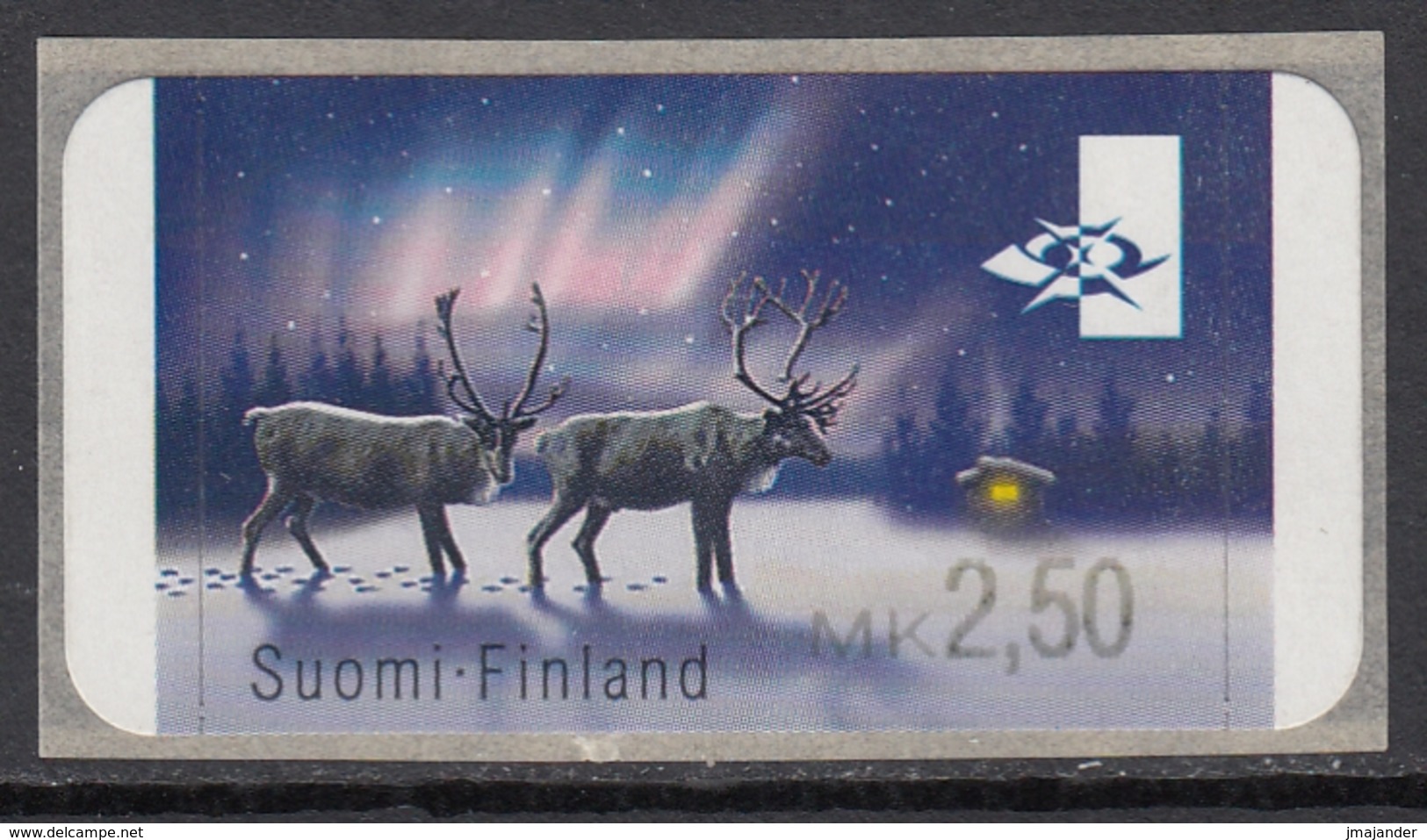 Finland 2000 - Reindeer, Northern Lights - Self-adhesive ATM Stamp - Mi 36 ** MNH - Arctic Wildlife