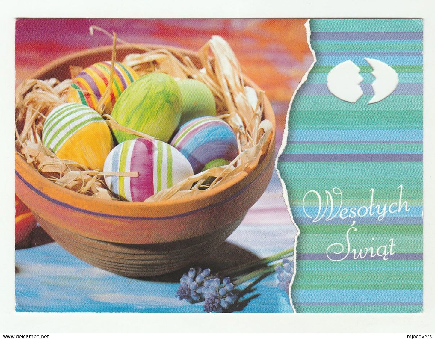 2012 Sosnowiec POLAND COVER Stamps RELIGION FRUIT Stamps  (postcard EASTER)  To GB - Covers & Documents