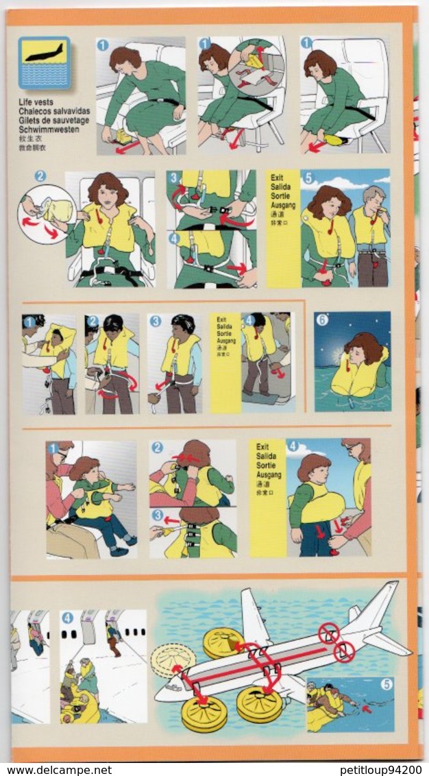 CONSIGNES DE SECURITE / SAFETY CARD  *B737-800/900  United - Fichas De Seguridad