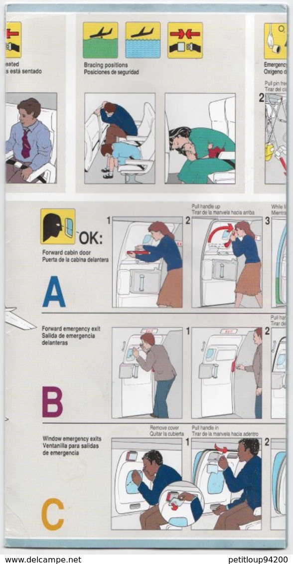 CONSIGNES DE SECURITE / SAFETY CARD  *EMB-145  United Express - Consignes De Sécurité