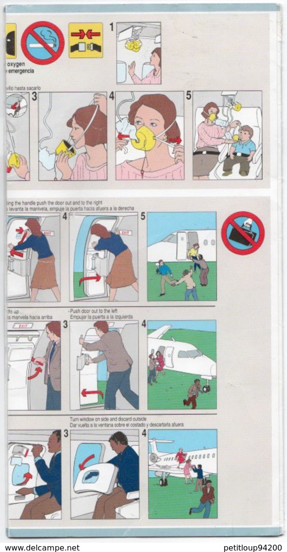 CONSIGNES DE SECURITE / SAFETY CARD  *EMB-145  United Express - Safety Cards