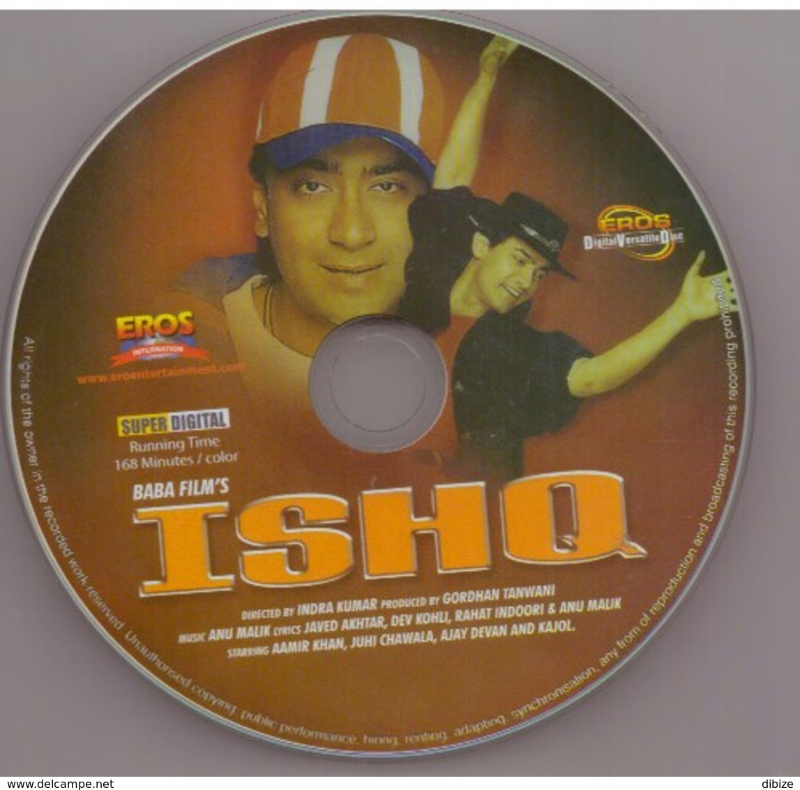 DVD Indien Ishq (Romance). Amir Khan. Sous-titres Français. English Subtitles. - Romanticismo