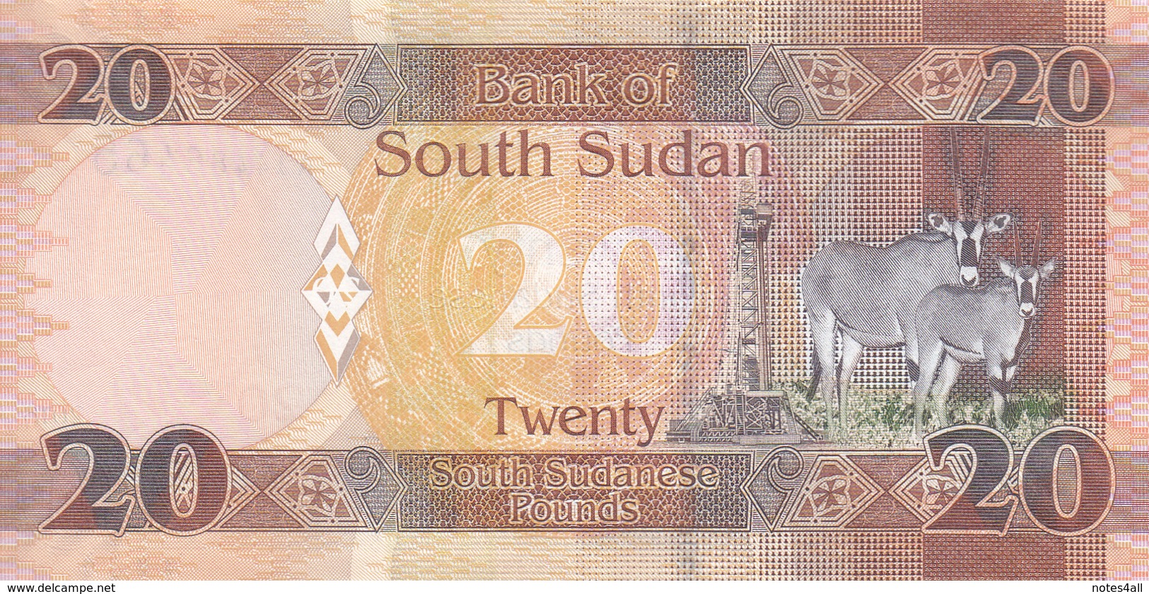 SOUTH SUDAN 20 POUND 2016 P-NEW LOT X5 UNC NOTES */* - Zuid-Soedan