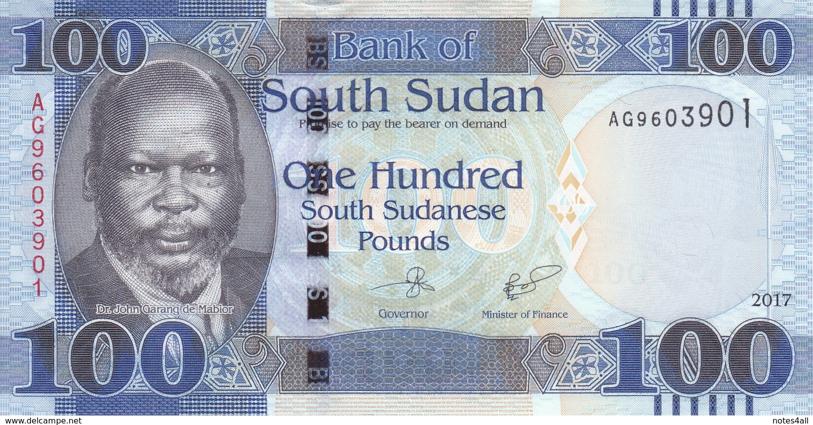 SOUTH SUDAN 1 5 10 20 50 100 POUND 2011 2015 2016 2017 P-NEW UNC CURRENT FULL SET Lot - South Sudan