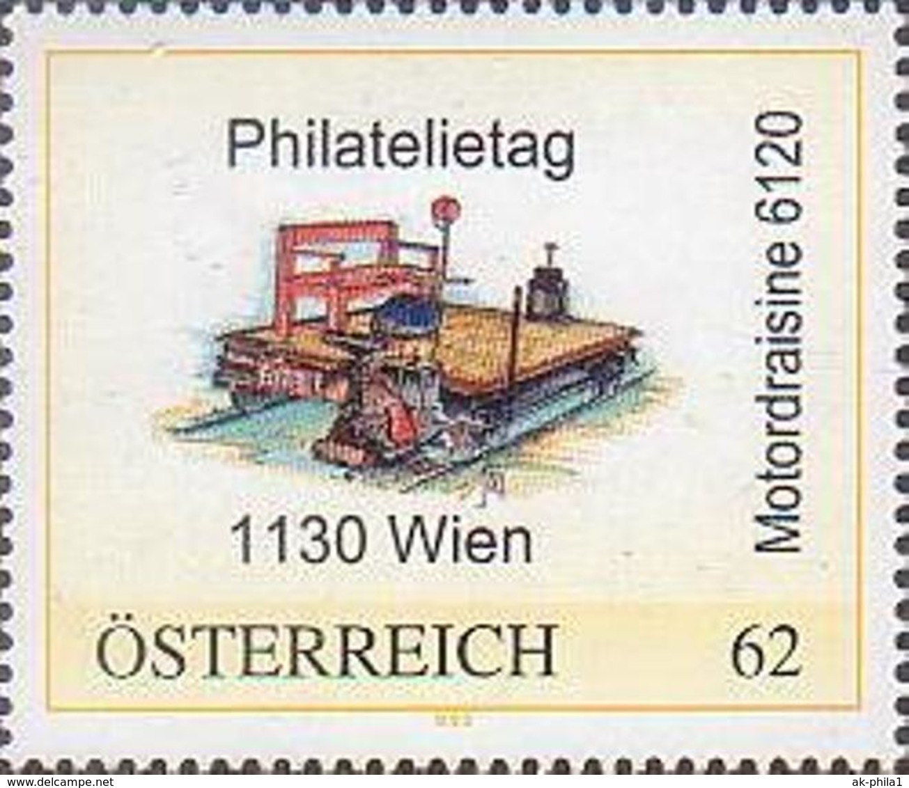 Philatelietag 1130 Wien - Straßenbahn Motordraisine 6120 - 8030383** - Personalisierte Briefmarken