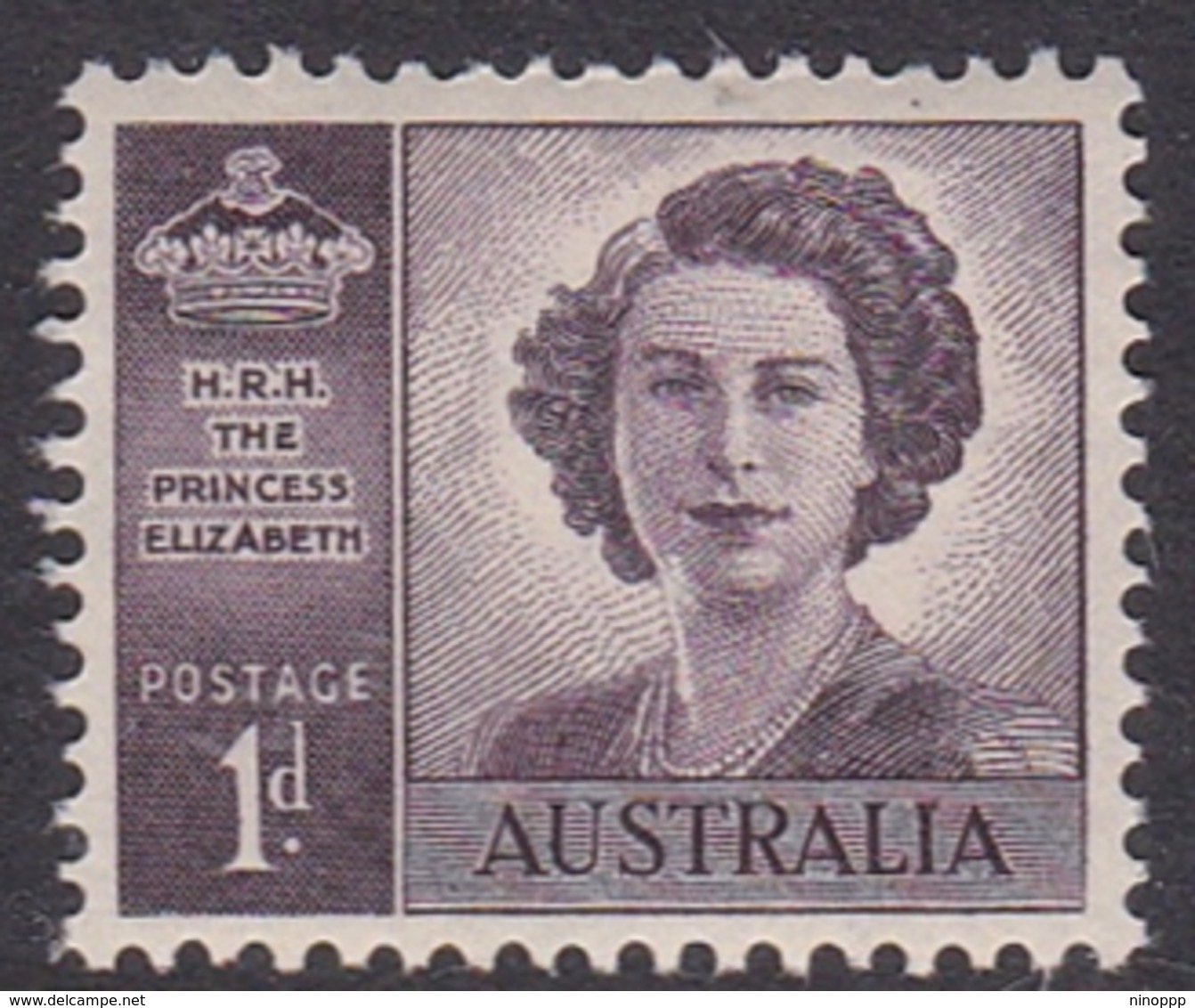 Australia ASC 241 1947 Wedding Of Princess Elizabeth 1d Purple, No Watermark, Mint Never Hinged - Mint Stamps