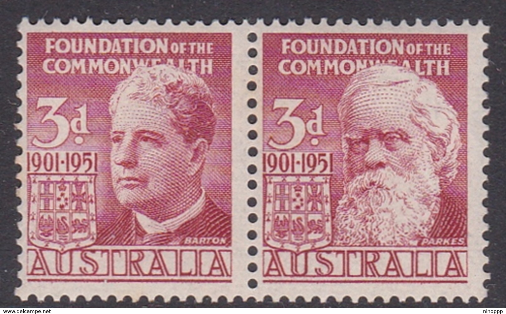 Australia ASC 275-276 1951 50th Anniversary Of The Federation, Mint Never Hinged - Mint Stamps