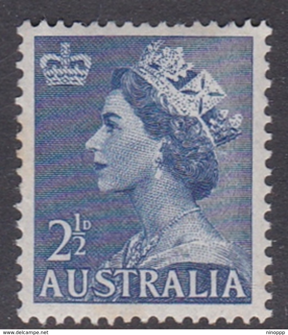 Australia ASC 294 1953 Queen Elizabeth II Definitives, 2.5 Blue, Mint Never Hinged - Mint Stamps